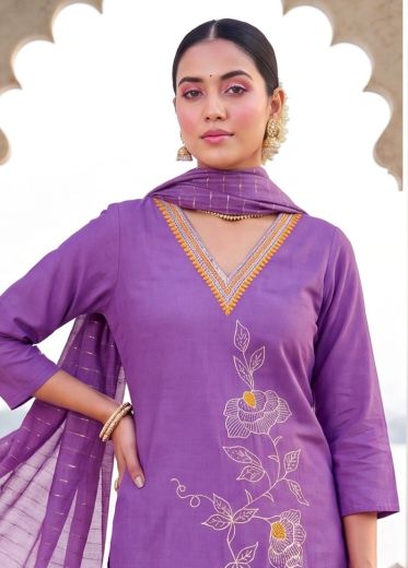 RAAHI 4 - Catalog # 68081 (Set of 6 Readymade Salwar Suits)
