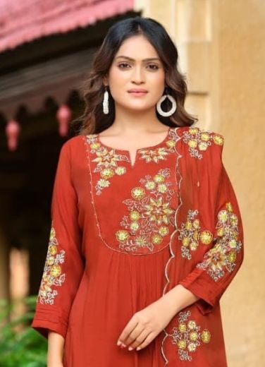 AMERICANO - Catalog # 68107 (Set of 4 Readymade Salwar Suits)