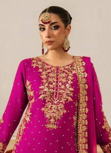 TEAL & MAGENTA - Catalog # 68117 (Set of 2 Readymade Salwar Suits)