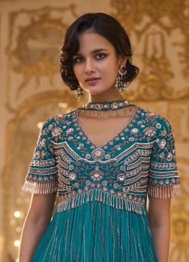 DIWALI SPECIAL INDO WESTERNS - Catalog # 68137 (Set of 5 Indo-Western Outfits)