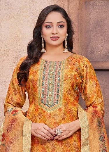 PARROT GREEN - Catalog # 68159 (Set of 4 SIZE-SETS [Readymade Salwar Suits])