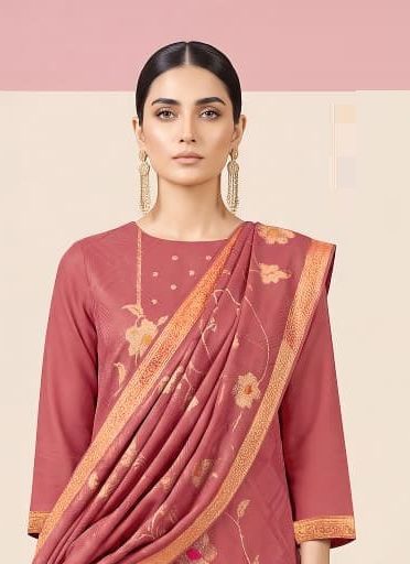 FLORAL PASHMINA - Catalog # 68161 (Set of 4 Readymade Salwar Suits)