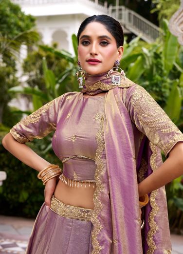 FENDY SHINE - Catalog # 68192 (Set of 4 Semi-Stitched Lehengas)