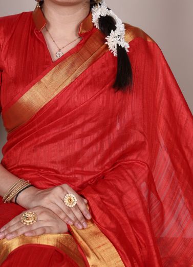 RAW SILK FLORA - Catalog # 68214 (Set of 2 Sarees)