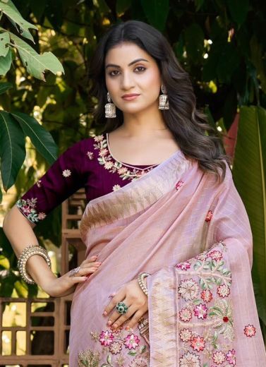 PASTEL BEADS - Catalog # 68217 (Set of 6 Sarees)