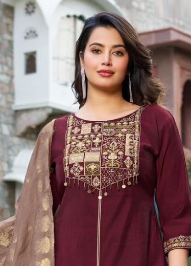 SANUSHKA - Catalog # 68223 (Set of 4 Readymade Salwar Suits)