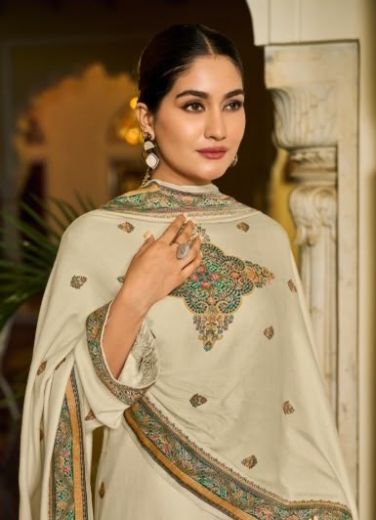 PASHMINA PRINT - Catalog # 68253 (Set of 3 Semi-Stitched / Un-Stitched Suits)