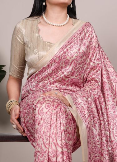 TUSSER PRINT - Catalog # 68272 (Set of 3 Sarees)