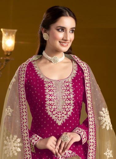 CHANDERI BUTTI - Catalog # 68301 (Set of 2 Readymade Salwar Suits)
