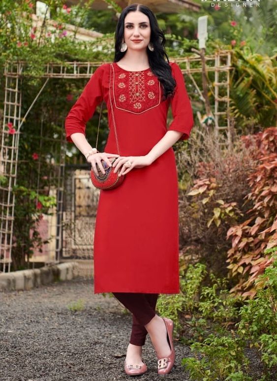 Online shopping for Kurti Sets in India | Indian dresses for women, Red  kurti design, Plain kurti designs