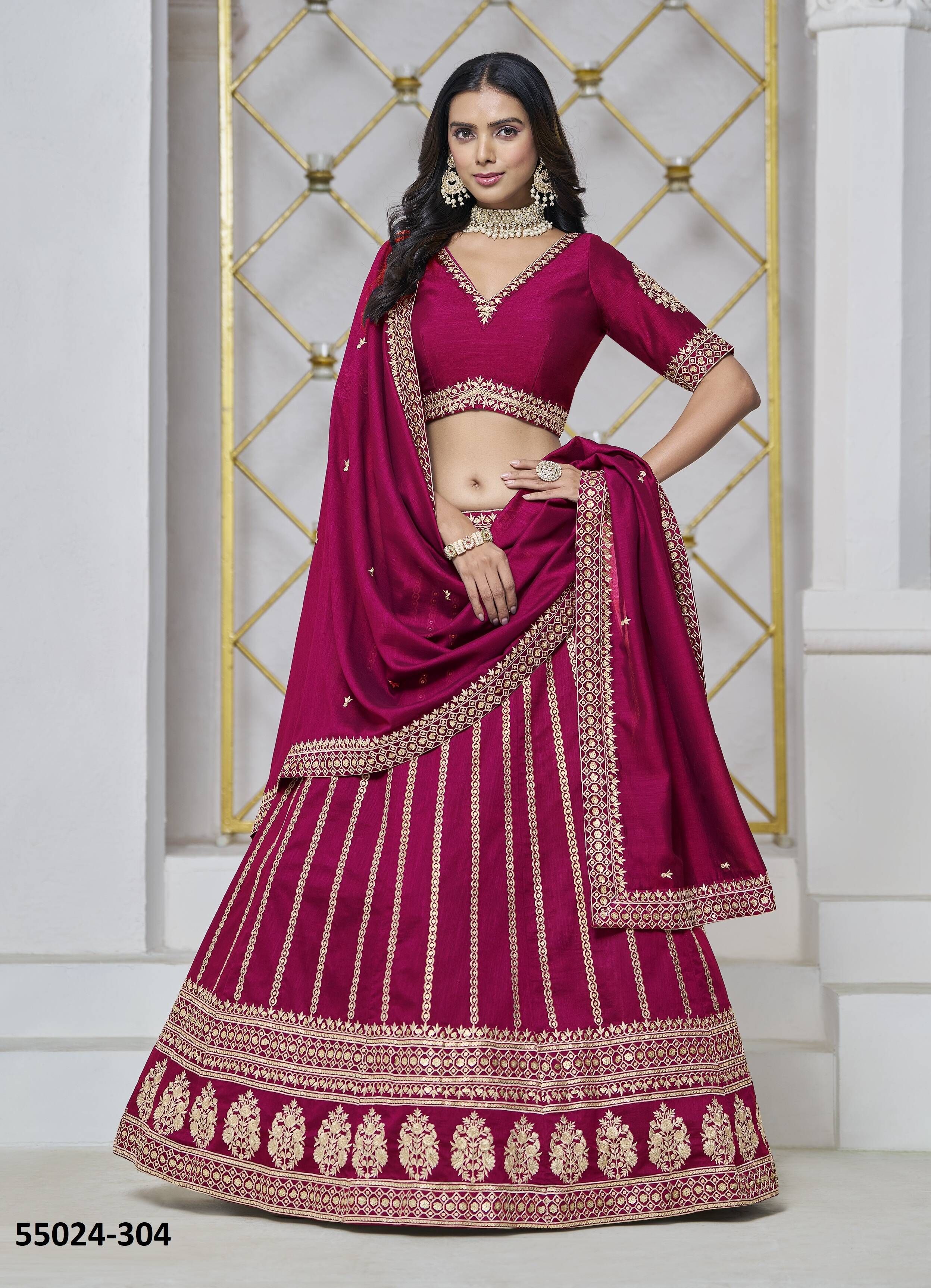 MEHVISH 3 - CATALOG # 55024 (SET OF 4 LEHENGAS (SEMI-STITCHED)) MEHVISH 3 - CATALOG # 55024 (SET OF 4 LEHENGAS (SEMI-STITCHED))