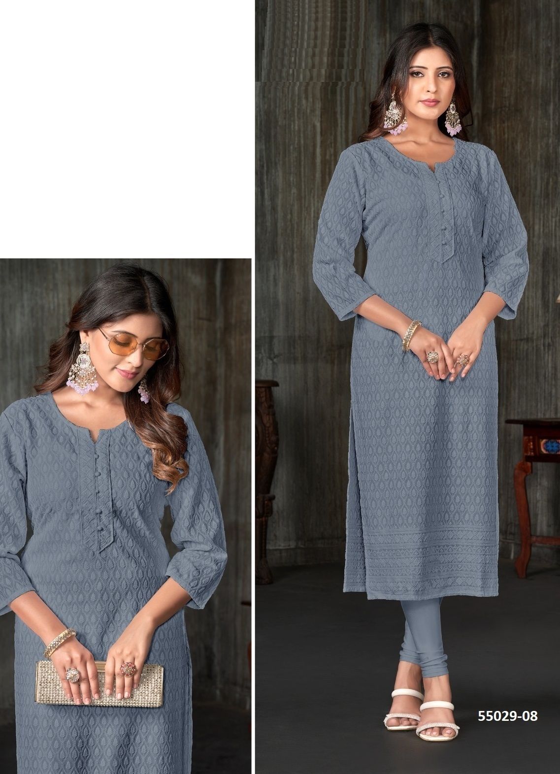 TESLA - CATALOG # 55029 (SET OF 4 SIZE-SETS [READYMADE KURTIS])