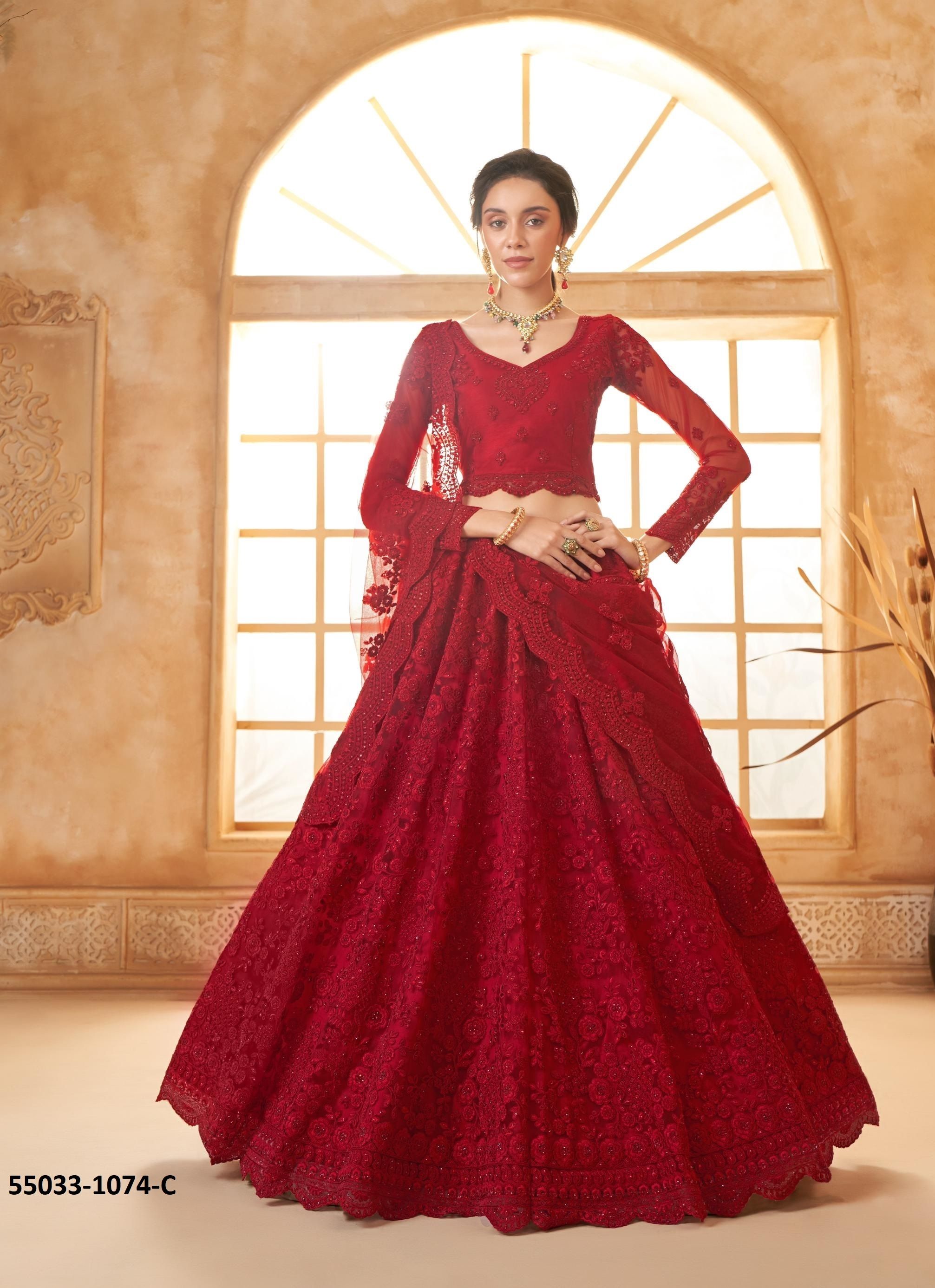 BRIDAL COLOR SAGA 3 - CATALOG # 55033 (SET OF 17 LEHENGAS (SEMI-STITCHED))