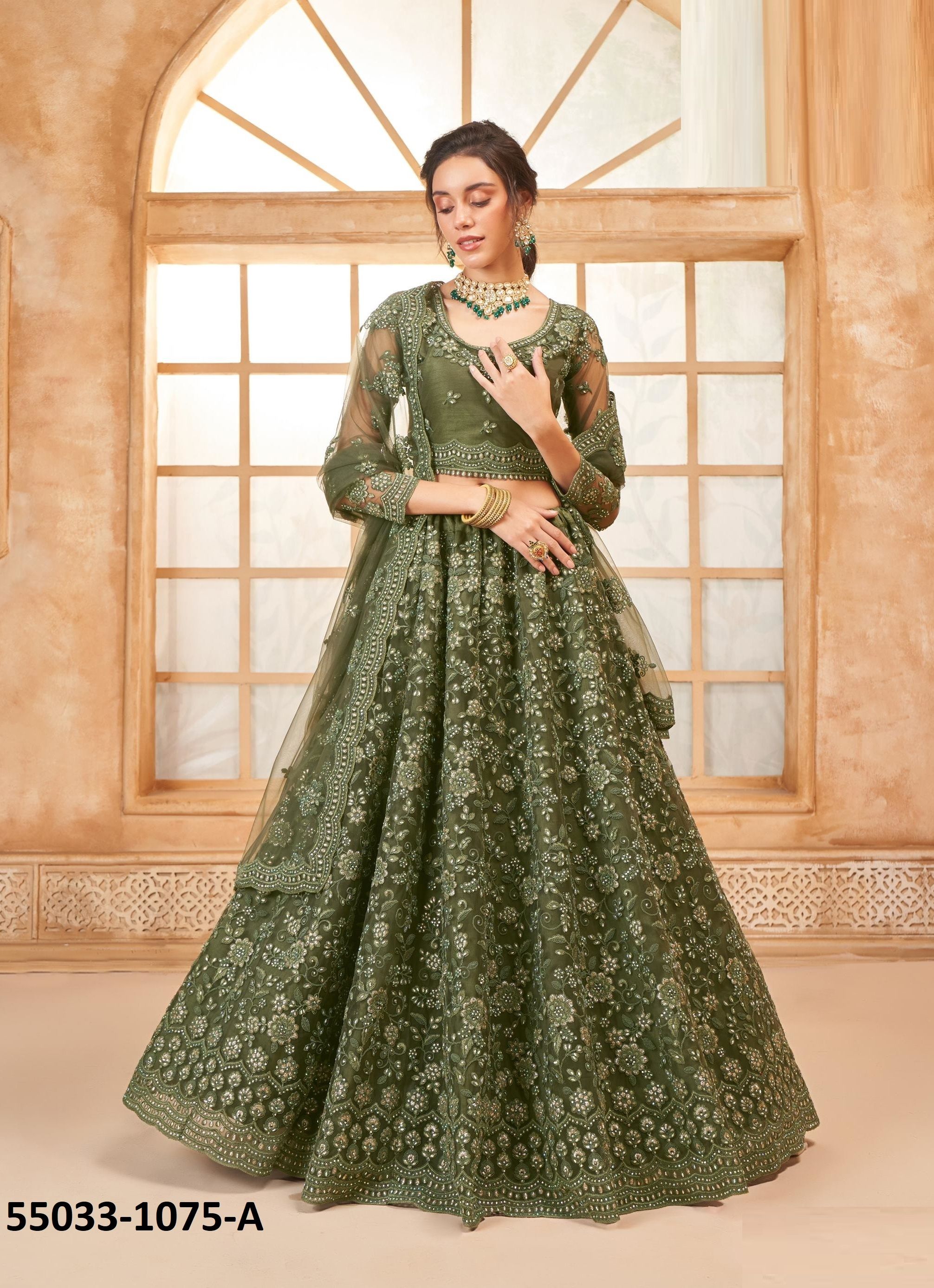 BRIDAL COLOR SAGA 3 - CATALOG # 55033 (SET OF 17 LEHENGAS (SEMI-STITCHED))