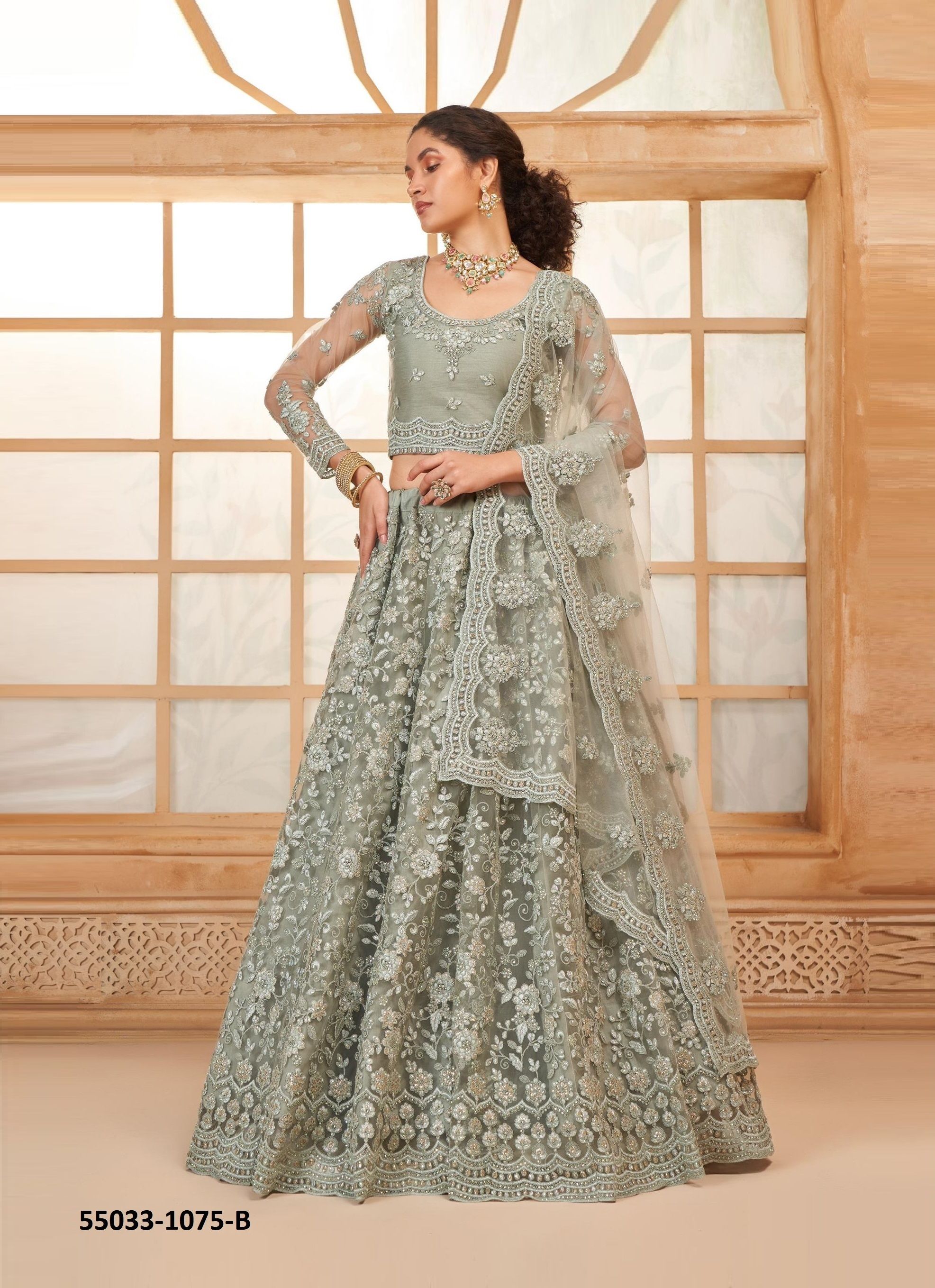 BRIDAL COLOR SAGA 3 - CATALOG # 55033 (SET OF 17 LEHENGAS (SEMI-STITCHED))