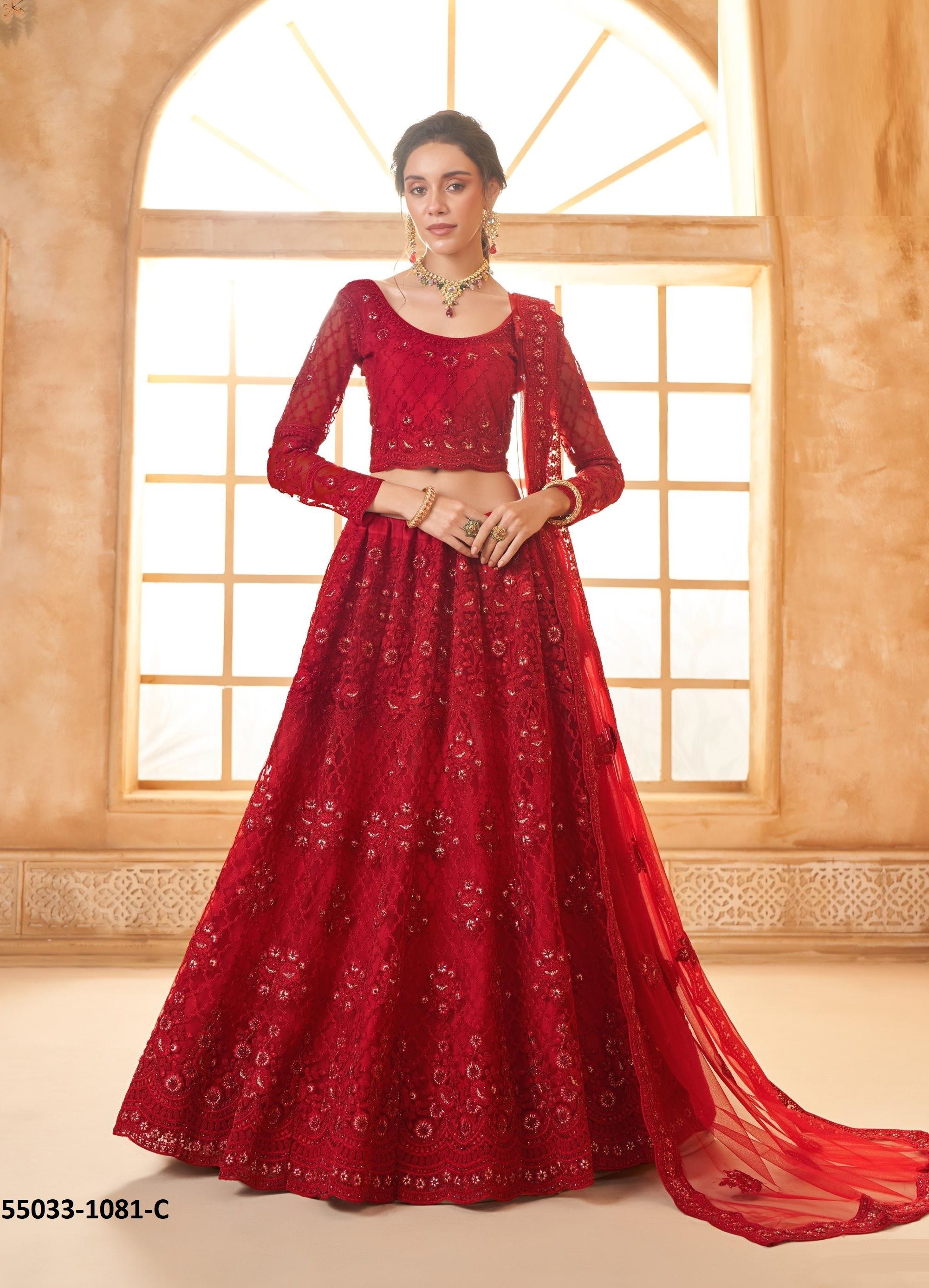 BRIDAL COLOR SAGA 3 - CATALOG # 55033 (SET OF 17 LEHENGAS (SEMI-STITCHED))