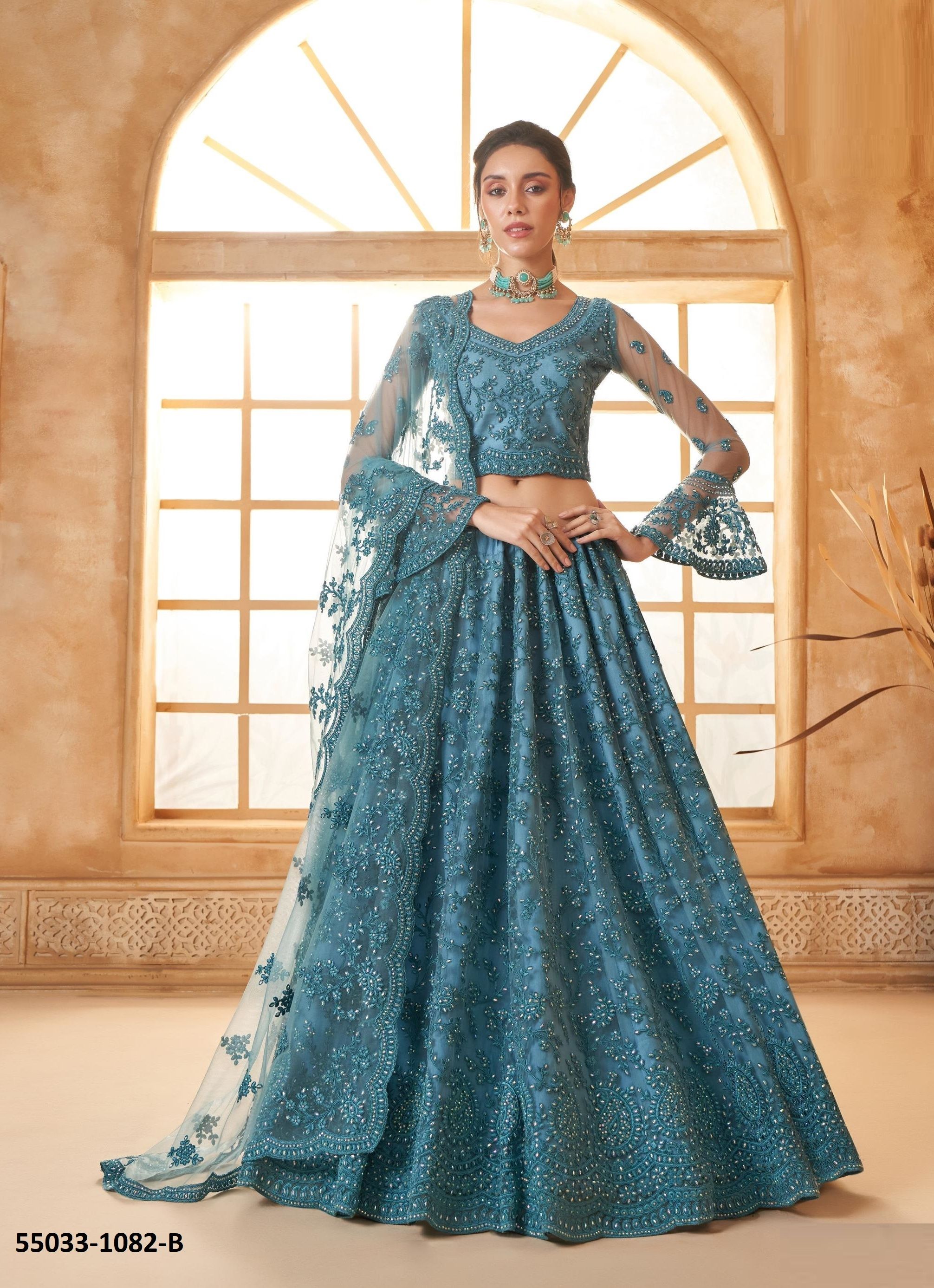 BRIDAL COLOR SAGA 3 - CATALOG # 55033 (SET OF 17 LEHENGAS (SEMI-STITCHED))