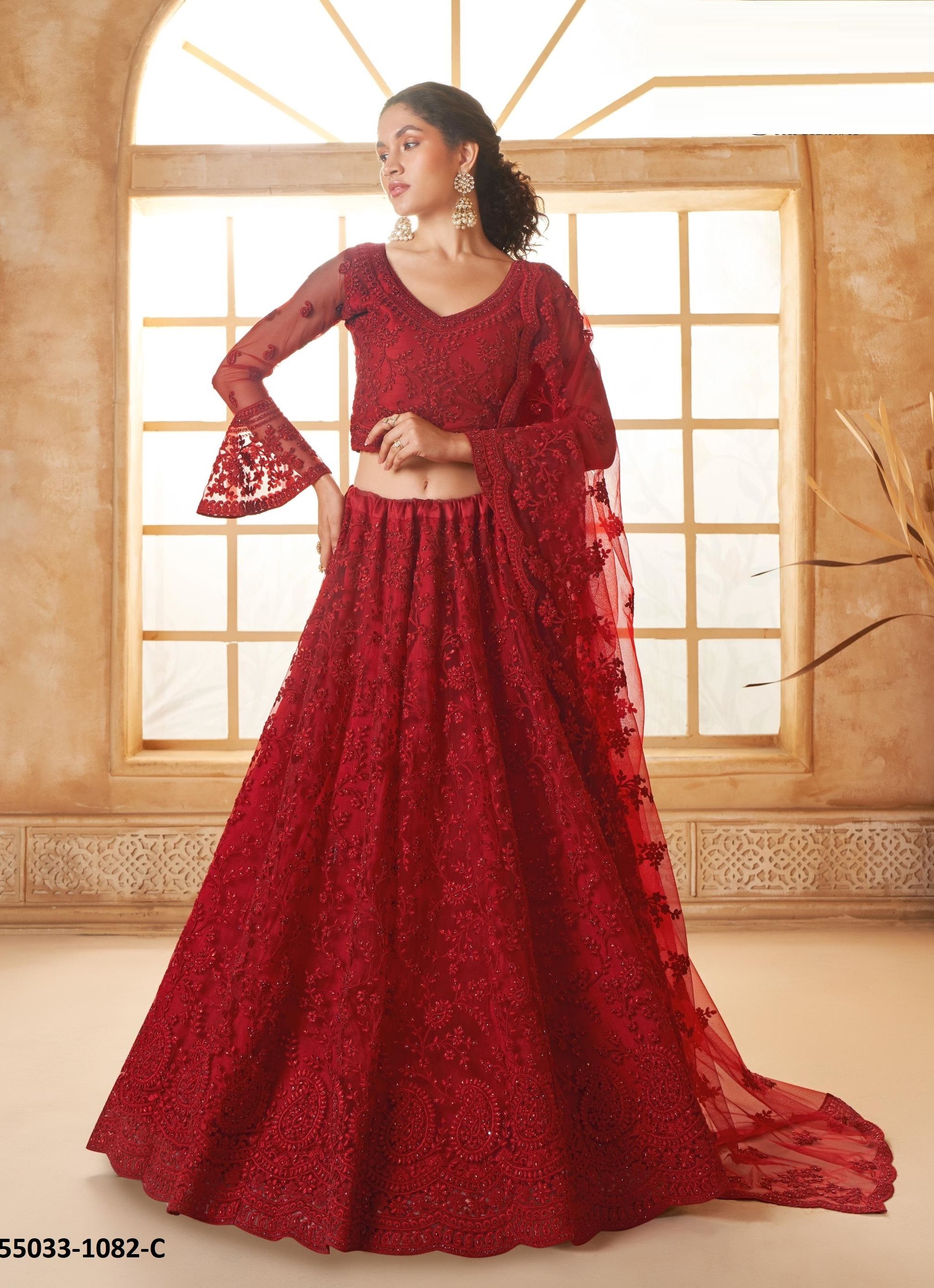 BRIDAL COLOR SAGA 3 - CATALOG # 55033 (SET OF 17 LEHENGAS (SEMI-STITCHED))