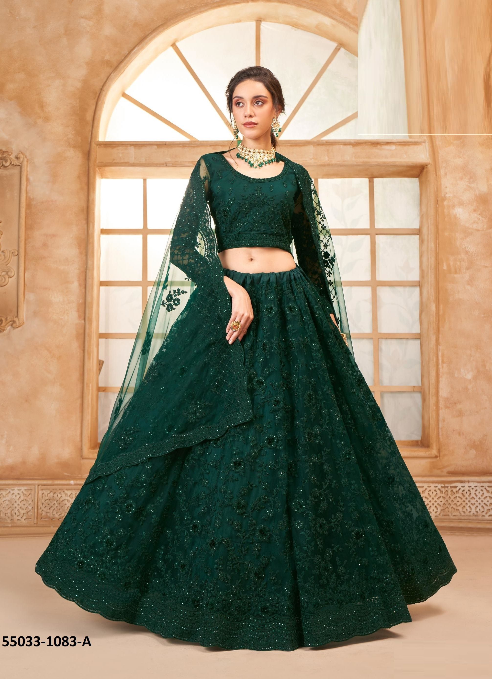 BRIDAL COLOR SAGA 3 - CATALOG # 55033 (SET OF 17 LEHENGAS (SEMI-STITCHED))
