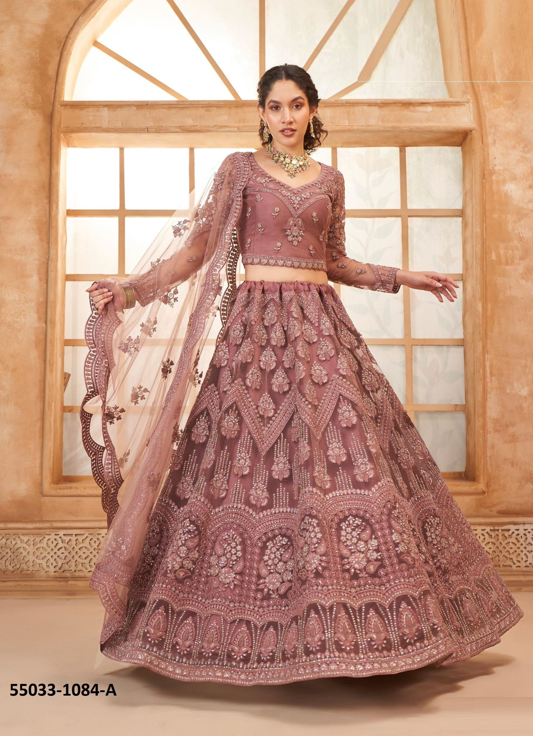 BRIDAL COLOR SAGA 3 - CATALOG # 55033 (SET OF 17 LEHENGAS (SEMI-STITCHED))