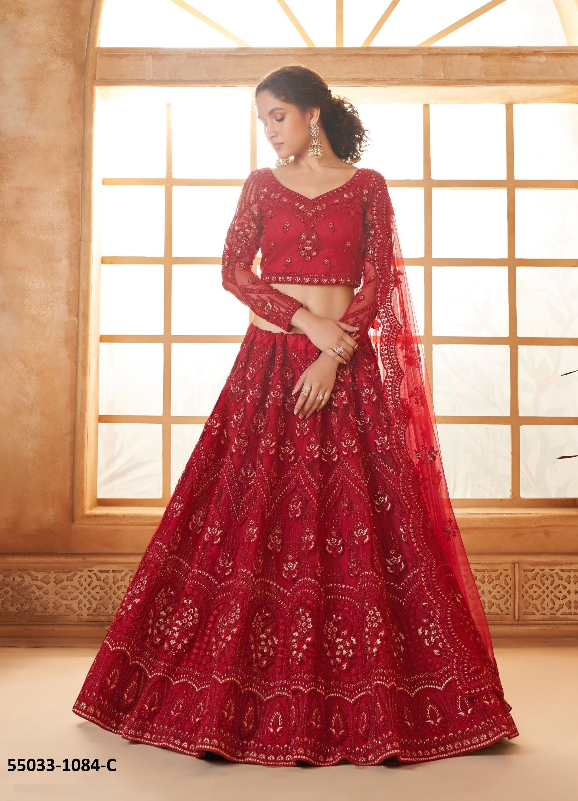 BRIDAL COLOR SAGA 3 - CATALOG # 55033 (SET OF 17 LEHENGAS (SEMI-STITCHED))