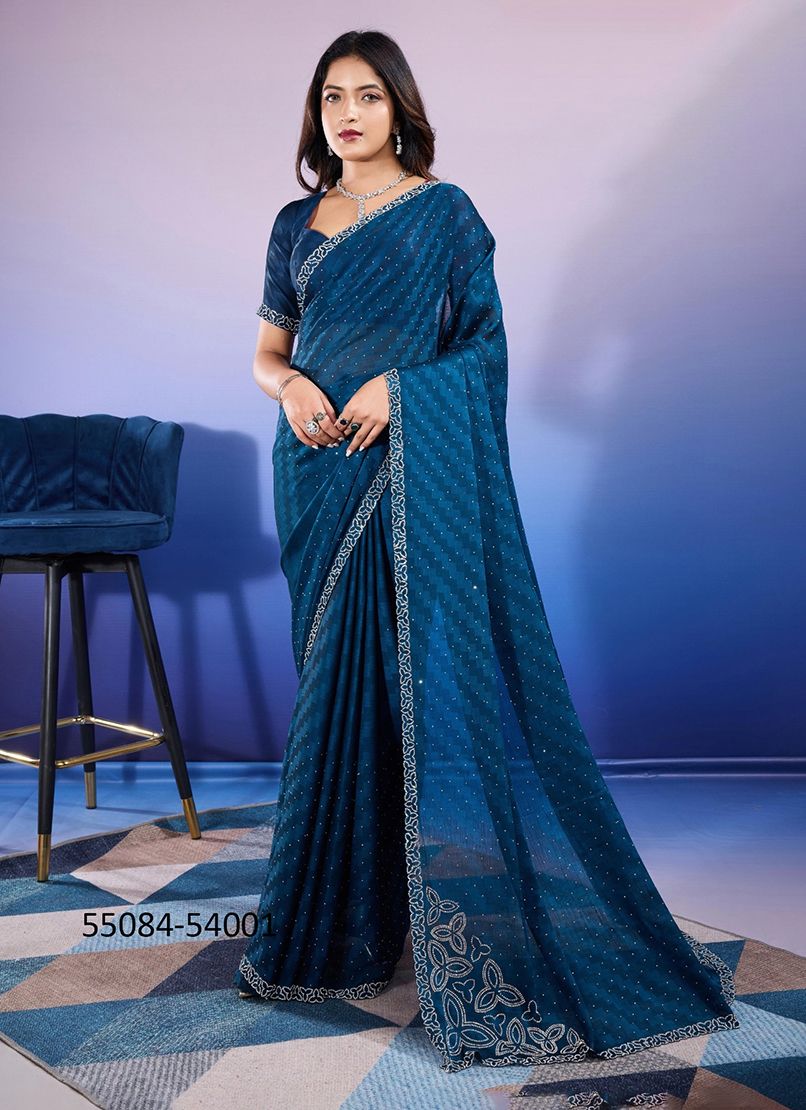 DIAMORE - CATALOG # 55084 (SET OF 4 SAREES) DIAMORE - CATALOG # 55084 (SET OF 4 SAREES)