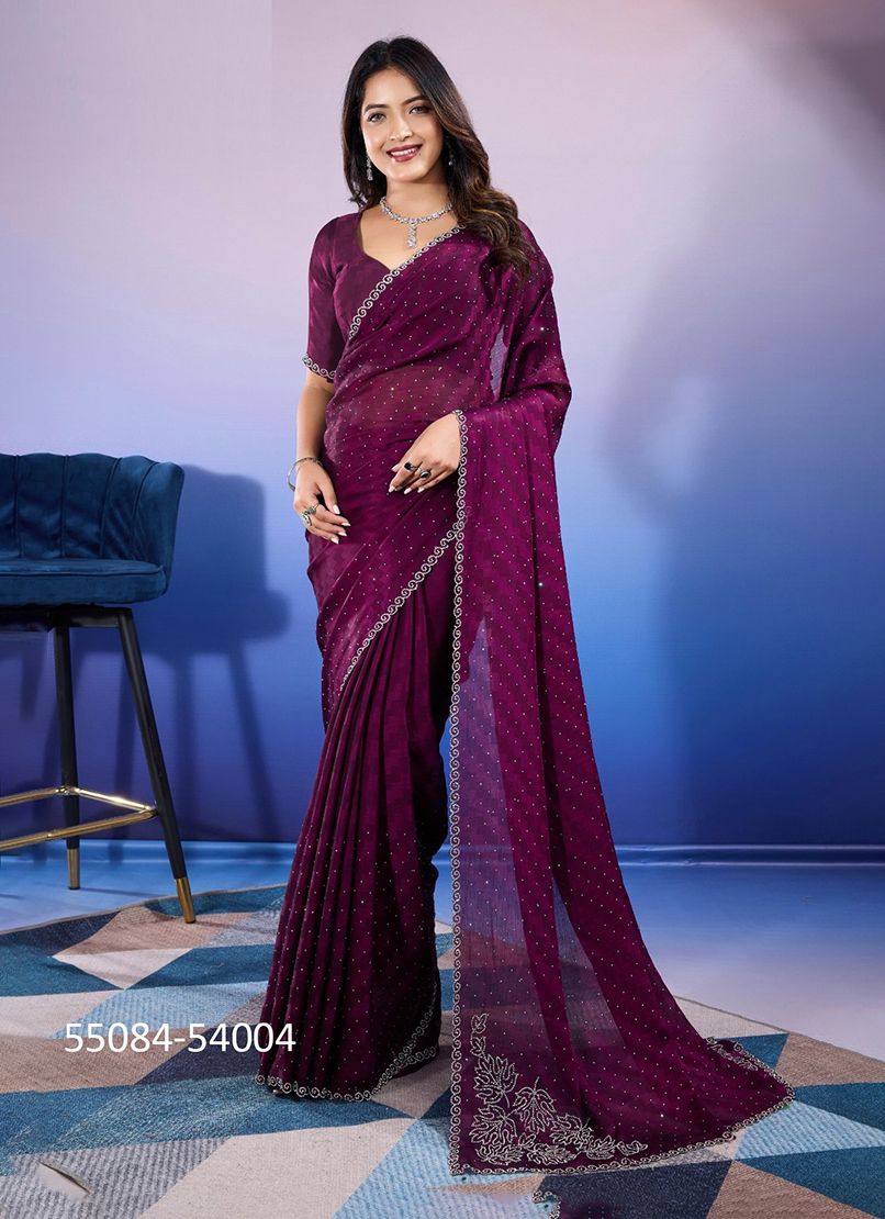 DIAMORE - CATALOG # 55084 (SET OF 4 SAREES) DIAMORE - CATALOG # 55084 (SET OF 4 SAREES)