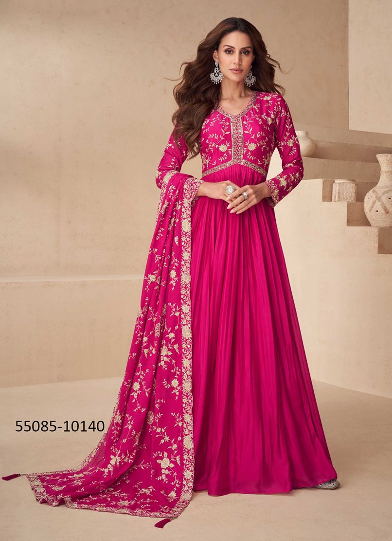 KESARIYA - CATALOG # 55085 (SET OF 4 READYMADE GOWNS) KESARIYA - CATALOG # 55085 (SET OF 4 READYMADE GOWNS)