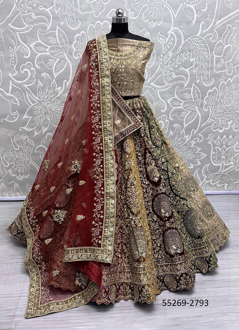 SERIES 2790-2795 - CATALOG # 55269 (SET OF 7 LEHENGAS (SEMI-STITCHED))