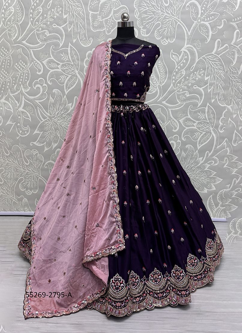 SERIES 2790-2795 - CATALOG # 55269 (SET OF 7 LEHENGAS (SEMI-STITCHED))