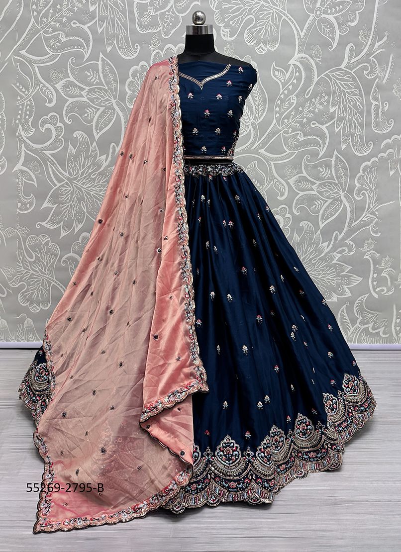 SERIES 2790-2795 - CATALOG # 55269 (SET OF 7 LEHENGAS (SEMI-STITCHED))