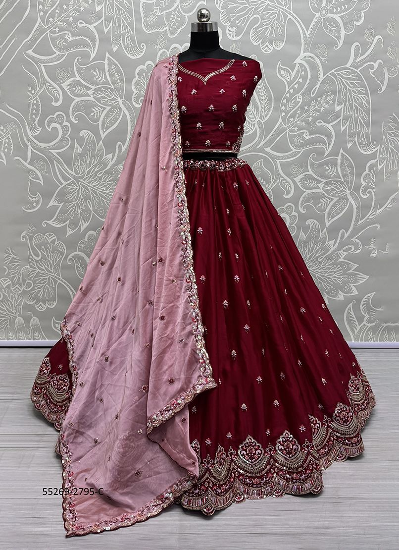 SERIES 2790-2795 - CATALOG # 55269 (SET OF 7 LEHENGAS (SEMI-STITCHED))