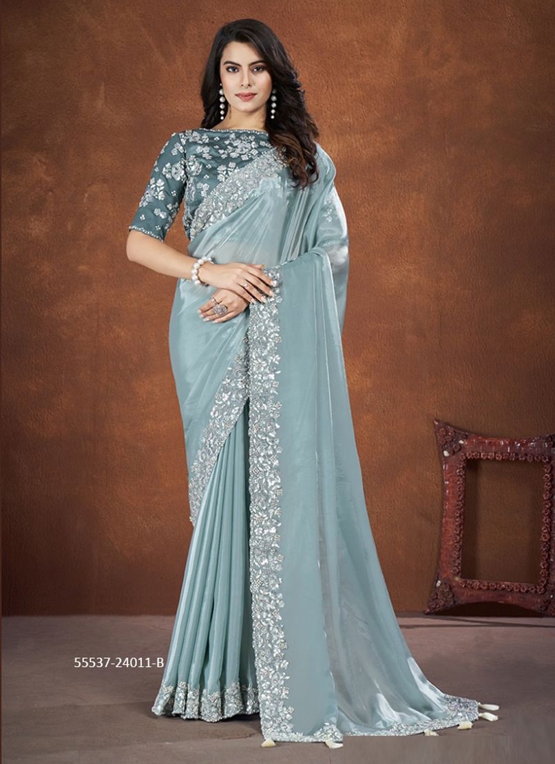 SAHA SAKI - CATALOG # 55537 (SET OF 7 SAREES) SAHA SAKI - CATALOG # 55537 (SET OF 7 SAREES)