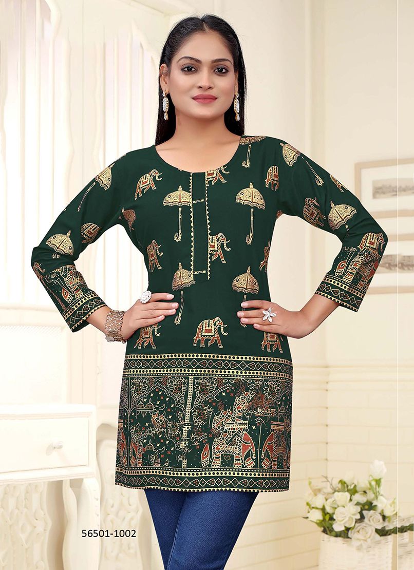 KIKI - CATALOG # 56501 (SET OF 7 READYMADE KURTIS) MADE IN INDIA BY SANGEET KIKI - CATALOG # 56501 (SET OF 7 READYMADE KURTIS) MADE IN INDIA BY SANGEET