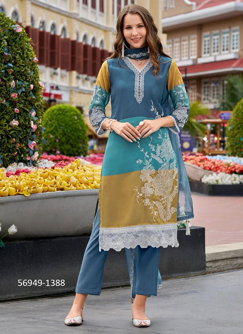 ADRON - Catalog # 56949 (Set of 2 Readymade Salwar Suits) by Brand ZAVERI WOMAN ADRON - Catalog # 56949 (Set of 2 Readymade Salwar Suits) by Brand ZAVERI WOMAN