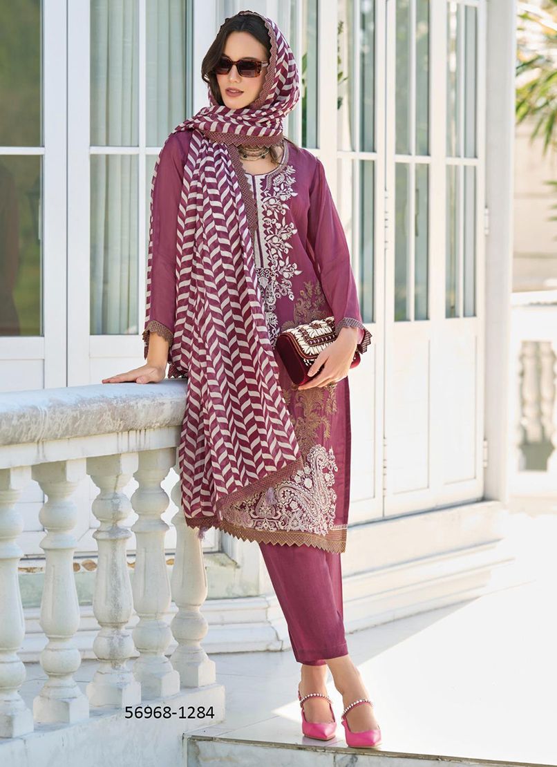 SAFINAZ - Catalog # 56968 (Set of 3 Readymade Salwar Suits) by Brand ZAVERI WOMAN SAFINAZ - Catalog # 56968 (Set of 3 Readymade Salwar Suits) by Brand ZAVERI WOMAN