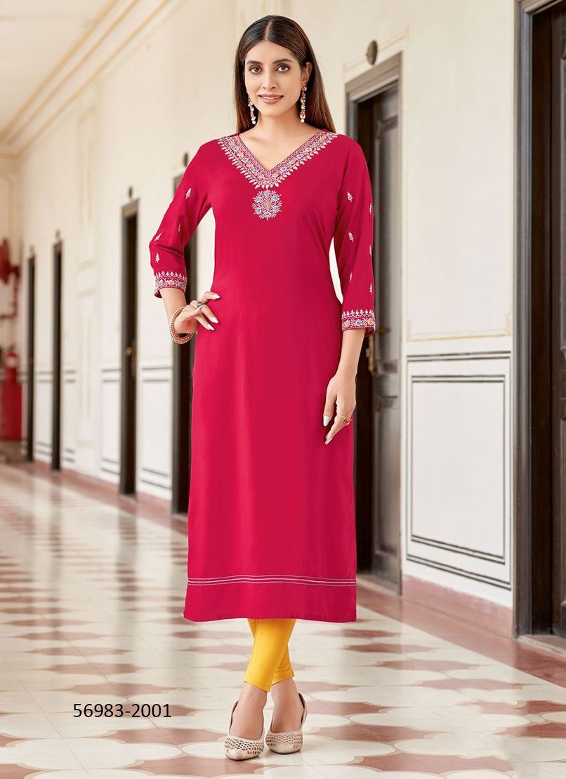 VEERA - Catalog # 56983 (Set of 4 Readymade Women's Kurtis / Tops) by Brand WOOGLEE FASHIONS VEERA - Catalog # 56983 (Set of 4 Readymade Women's Kurtis / Tops) by Brand WOOGLEE FASHIONS
