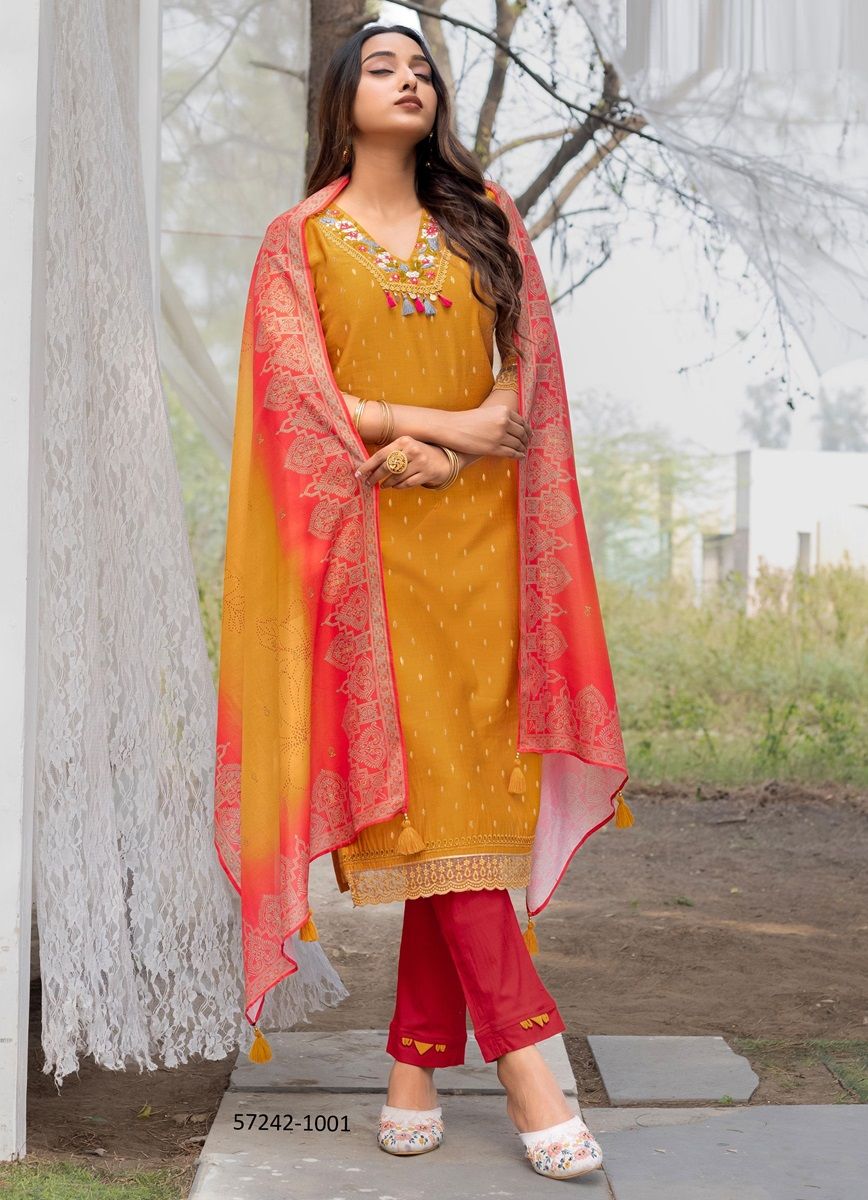 DEVAINE - Catalog # 57242 (Set of 6 Readymade Salwar Suits) by Brand KADLEE FASHION DEVAINE - Catalog # 57242 (Set of 6 Readymade Salwar Suits) by Brand KADLEE FASHION