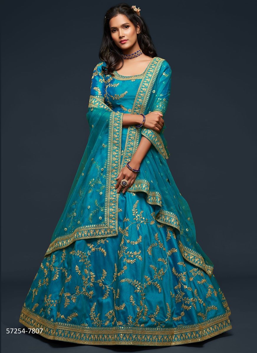 THE MODERN VIBE - Catalog # 57254 (Set of 10 Semi-Stitched Lehengas) by Brand STROLLAY ® THE MODERN VIBE - Catalog # 57254 (Set of 10 Semi-Stitched Lehengas) by Brand STROLLAY ®