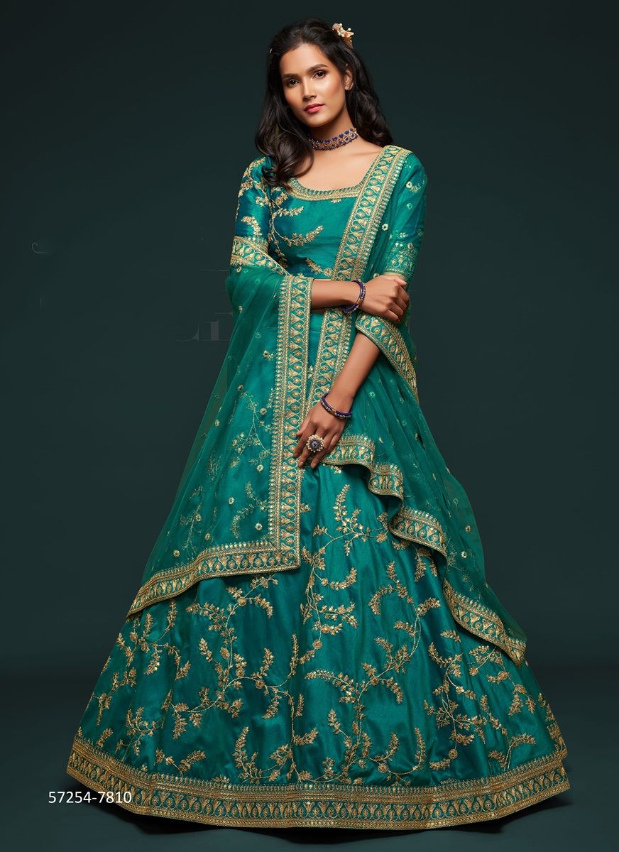 THE MODERN VIBE - Catalog # 57254 (Set of 10 Semi-Stitched Lehengas) by Brand STROLLAY ® THE MODERN VIBE - Catalog # 57254 (Set of 10 Semi-Stitched Lehengas) by Brand STROLLAY ®