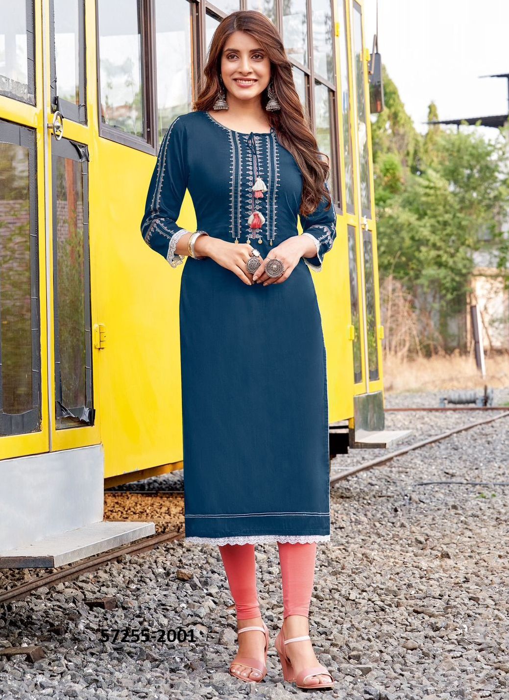 ANANYA - Catalog # 57255 (Set of 4 Readymade Women's Kurtis / Tops) by Brand WOOGLEE FASHIONS ANANYA - Catalog # 57255 (Set of 4 Readymade Women's Kurtis / Tops) by Brand WOOGLEE FASHIONS