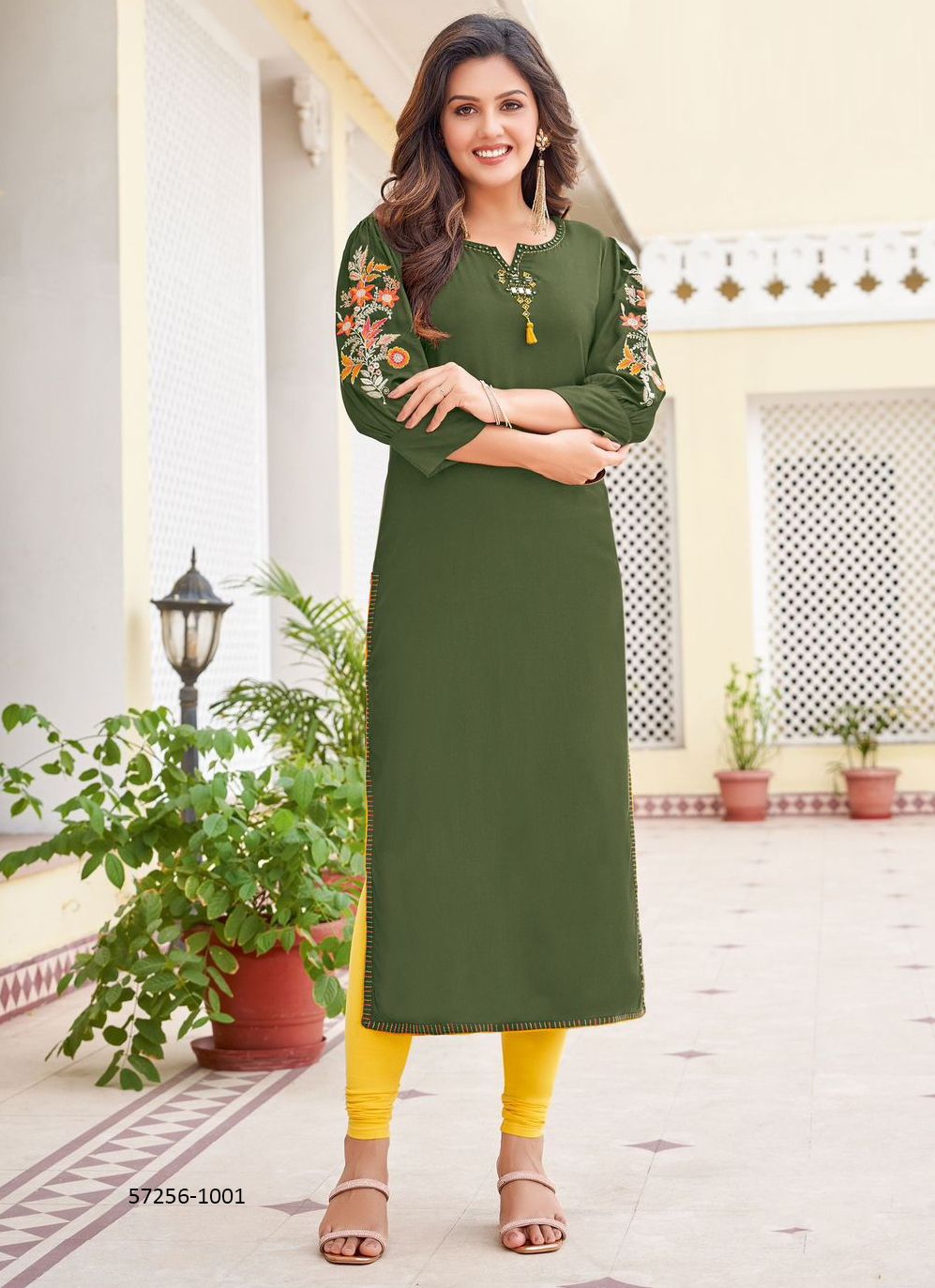 KAAMIYA - Catalog # 57256 (Set of 6 Readymade Women's Kurtis / Tops) by Brand MITTOO KAAMIYA - Catalog # 57256 (Set of 6 Readymade Women's Kurtis / Tops) by Brand MITTOO