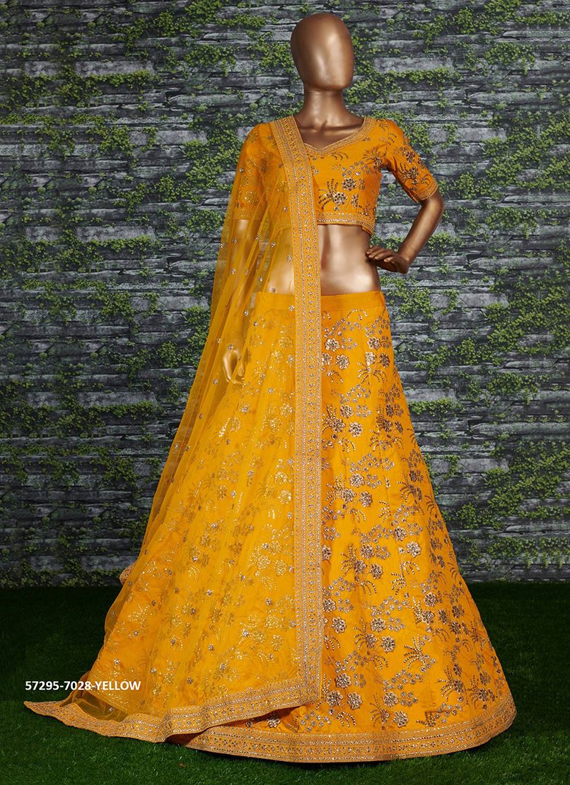 BOLLYWOOD INSPIRED VIBRANT LEHENGAS - Catalog # 57295 (Set of 6 Semi-Stitched Lehengas) by Brand STROLLAY ® BOLLYWOOD INSPIRED VIBRANT LEHENGAS - Catalog # 57295 (Set of 6 Semi-Stitched Lehengas) by Brand STROLLAY ®