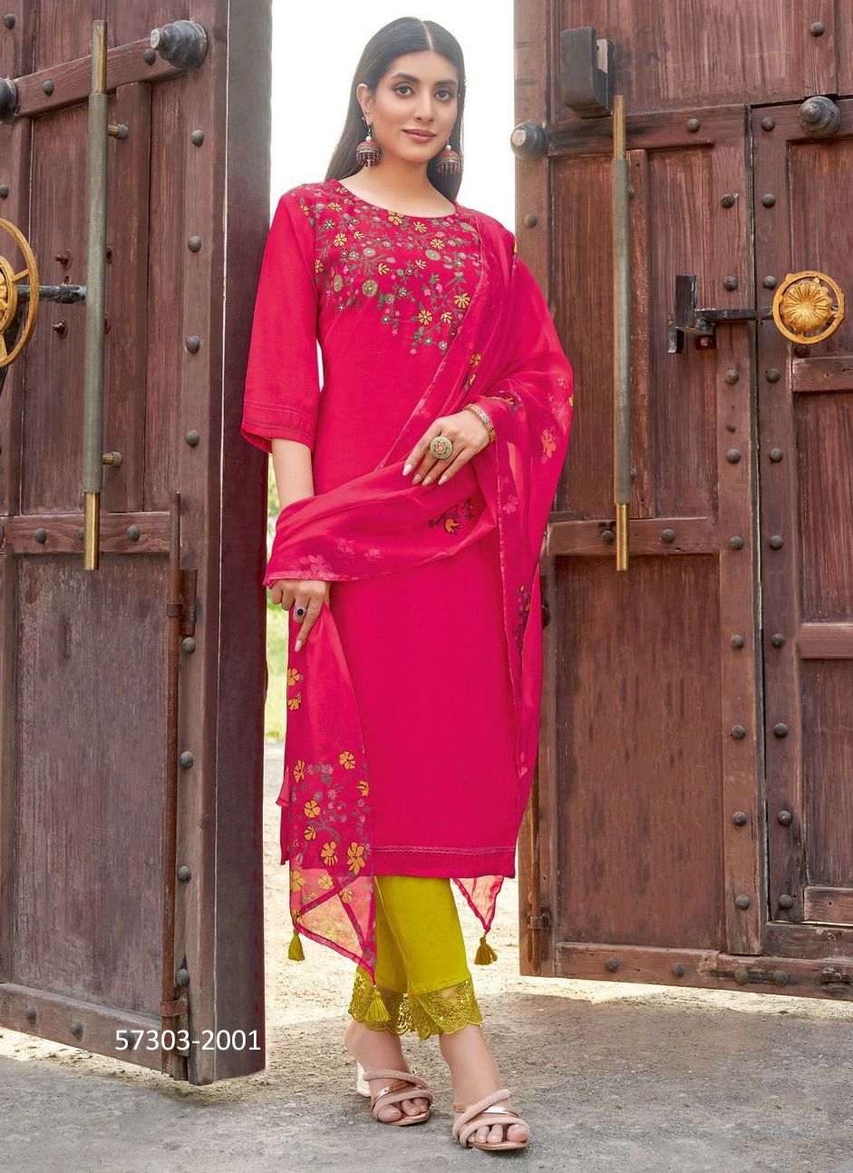 SHIVANI - Catalog # 57303 (Set of 5 Readymade Salwar Suits) by Brand KADLEE FASHION SHIVANI - Catalog # 57303 (Set of 5 Readymade Salwar Suits) by Brand KADLEE FASHION