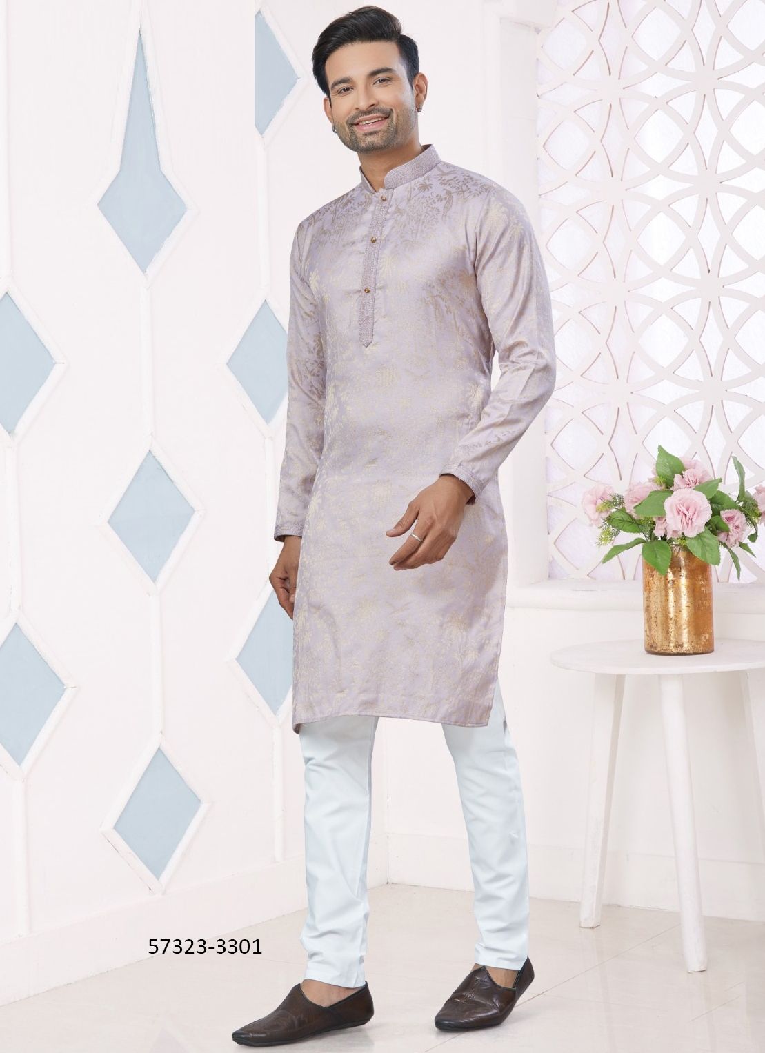 WEDDING COLLECTION 33 - Catalog # 57323 (Set of 10 Men's Ethnic Wear) by Brand STROLLAY ® WEDDING COLLECTION 33 - Catalog # 57323 (Set of 10 Men's Ethnic Wear) by Brand STROLLAY ®