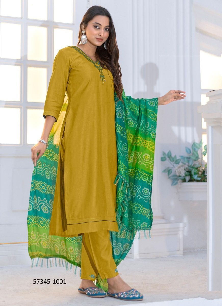 NIKITA - Catalog # 57345 (Set of 4 Readymade Salwar Suits) by Brand MITTOO NIKITA - Catalog # 57345 (Set of 4 Readymade Salwar Suits) by Brand MITTOO