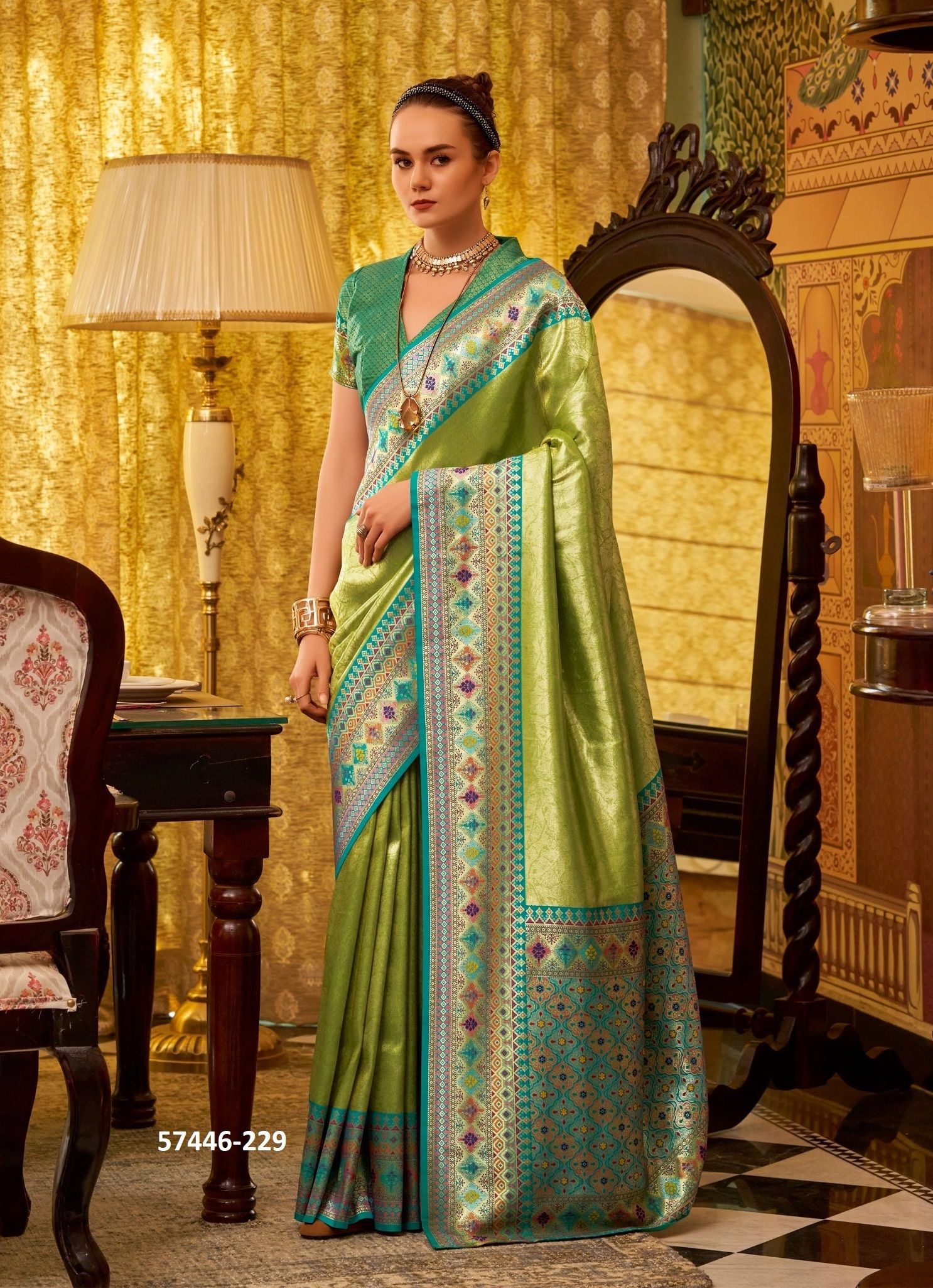 COLORS - Catalog # 57446 (Set of 6 Sarees) by Brand STROLLAY ® COLORS - Catalog # 57446 (Set of 6 Sarees) by Brand STROLLAY ®