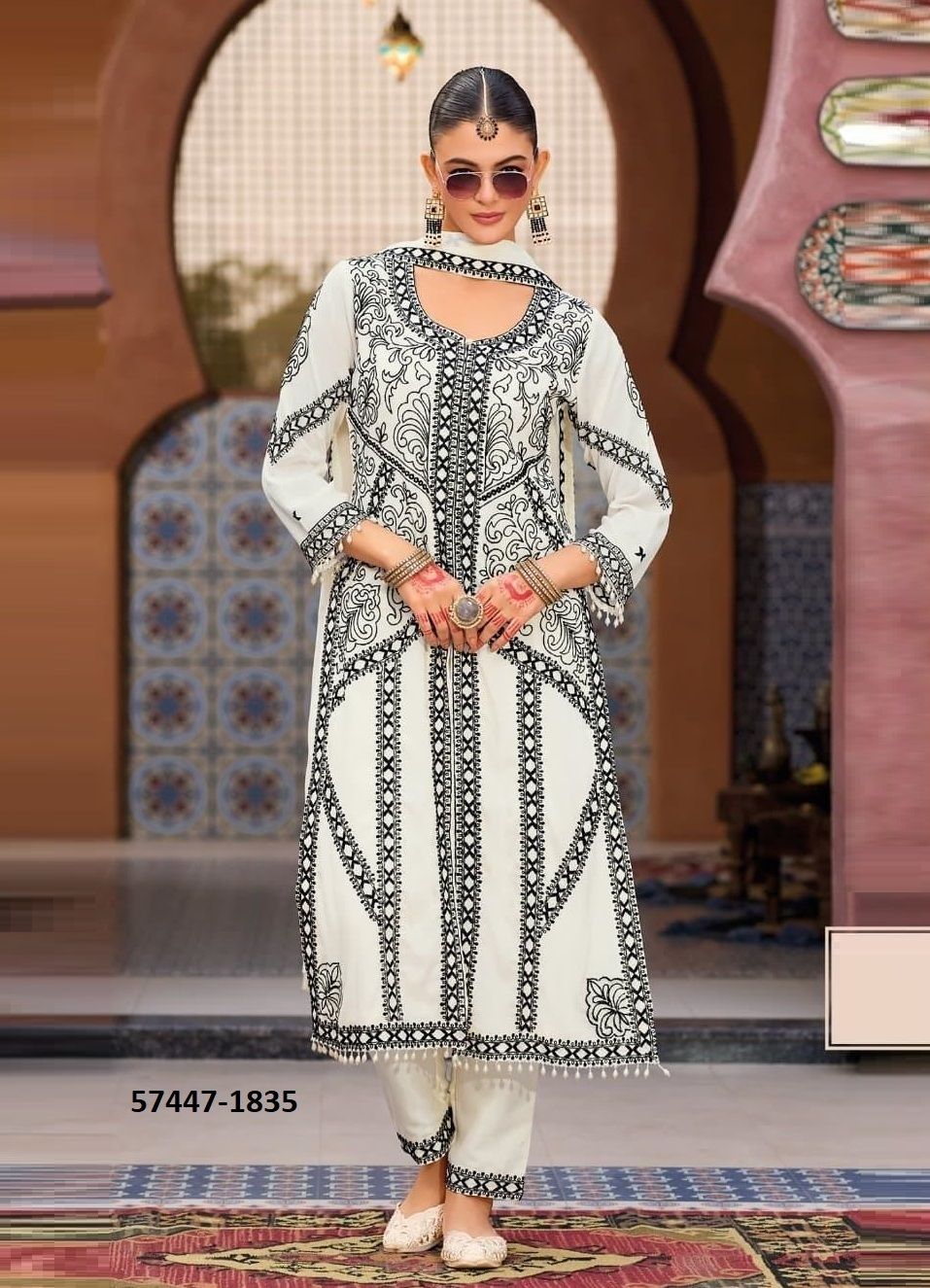 KASE - Catalog # 57447 (Set of 2 Readymade Salwar Suits) by Brand EBA LIFESTYLE KASE - Catalog # 57447 (Set of 2 Readymade Salwar Suits) by Brand EBA LIFESTYLE