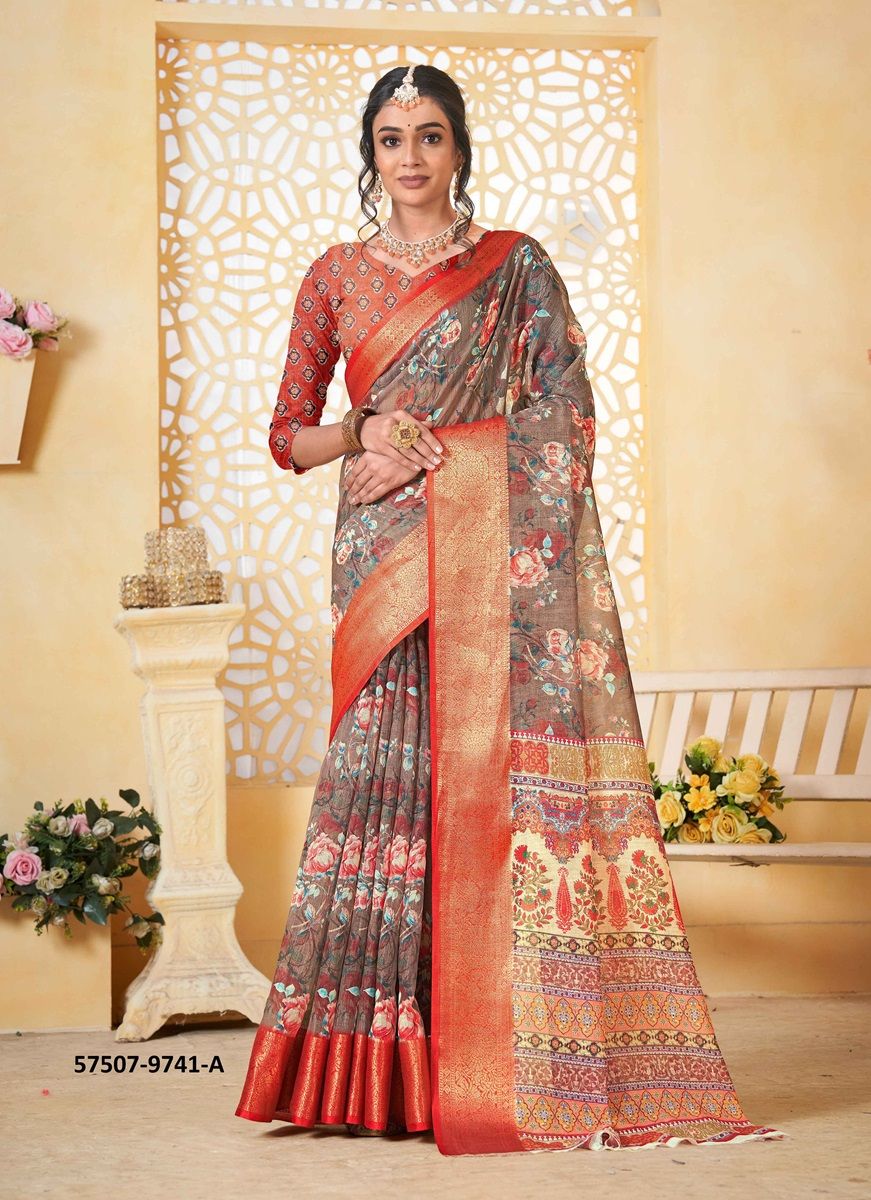 PADMAKSHI - Catalog # 57507 (Set of 5 Sarees) by Brand STROLLAY ® PADMAKSHI - Catalog # 57507 (Set of 5 Sarees) by Brand STROLLAY ®