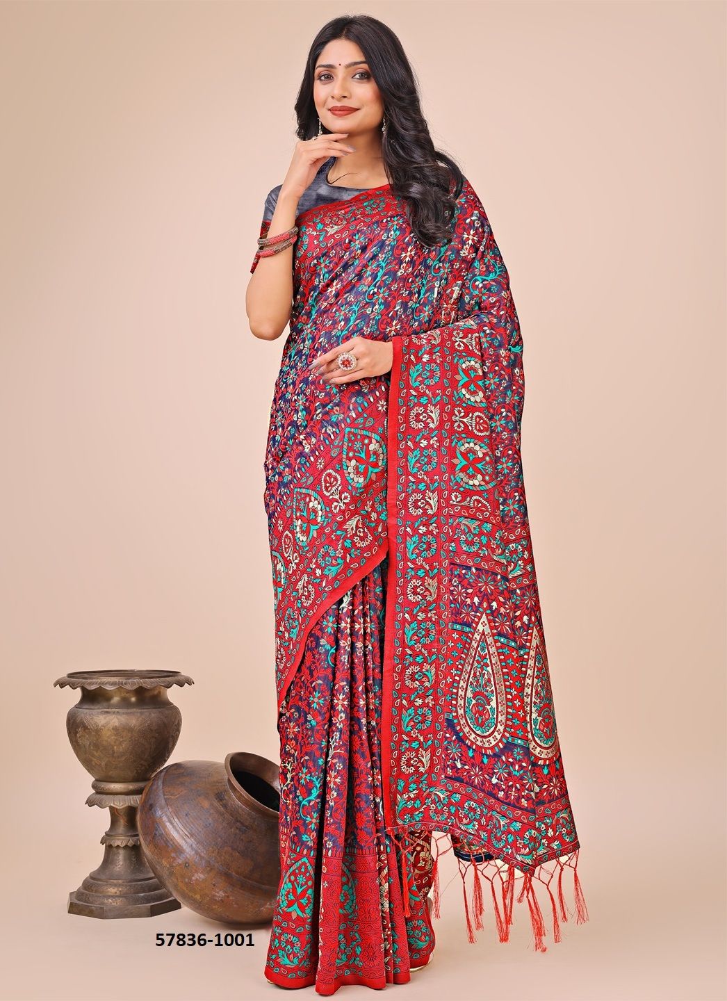 PASHMINA - Catalog # 57836 (Set of 4 Sarees) by Brand STROLLAY ® PASHMINA - Catalog # 57836 (Set of 4 Sarees) by Brand STROLLAY ®
